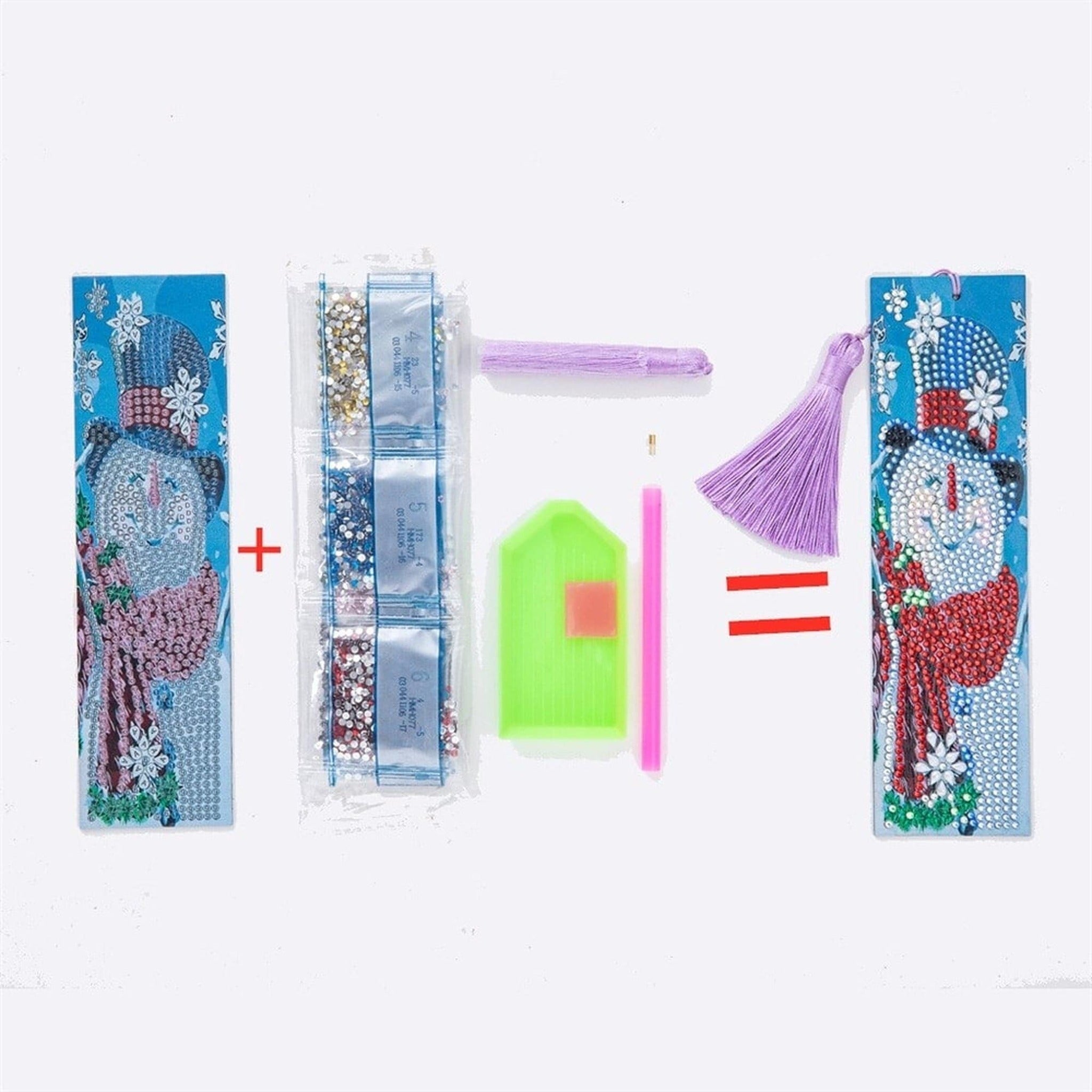 Snowman DIY Bookmark Diamond Painting Kit - Durazza