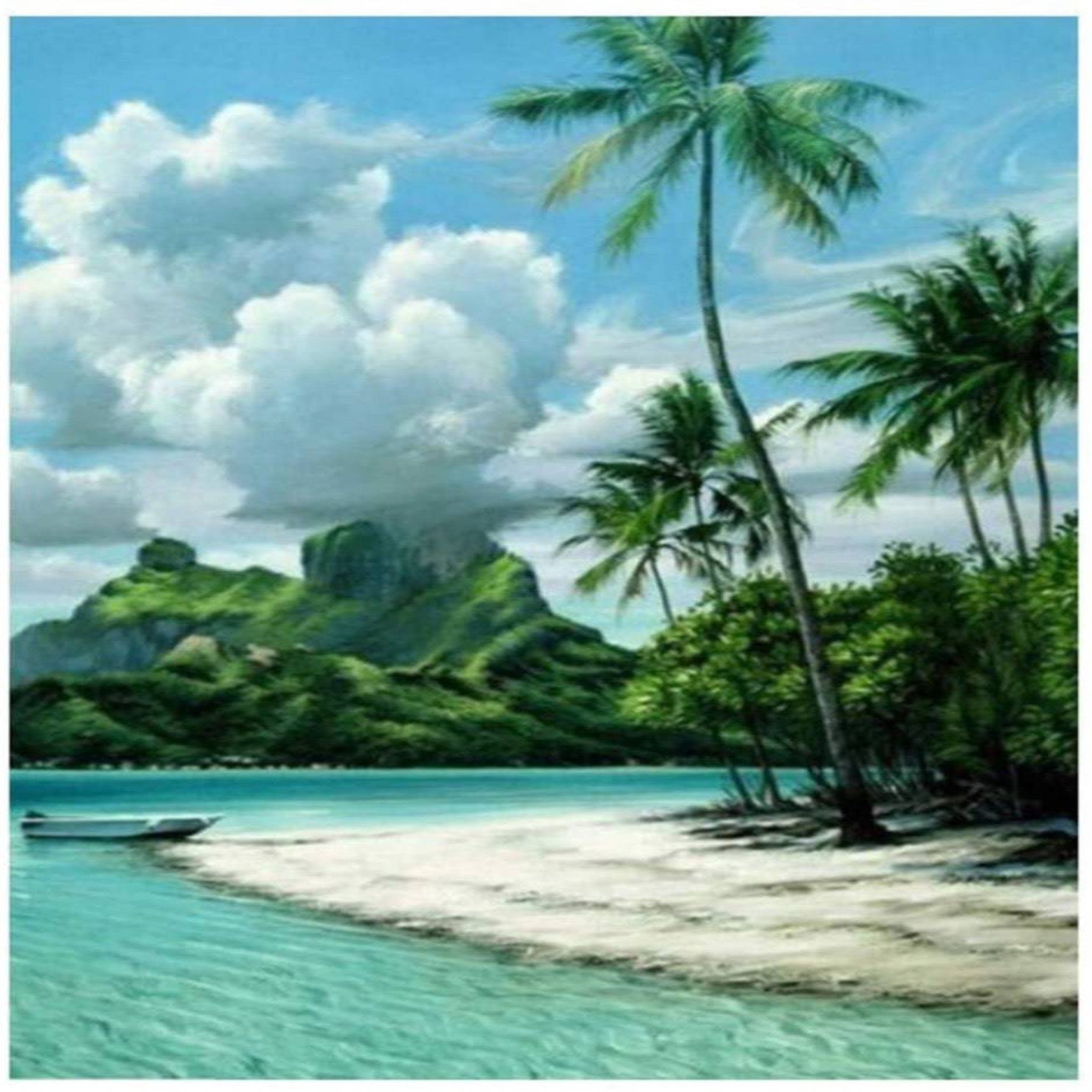 Tropical Volcano Diamond Painting Art Kit, 5D, Full Drill, Round 40*50 - Durazza