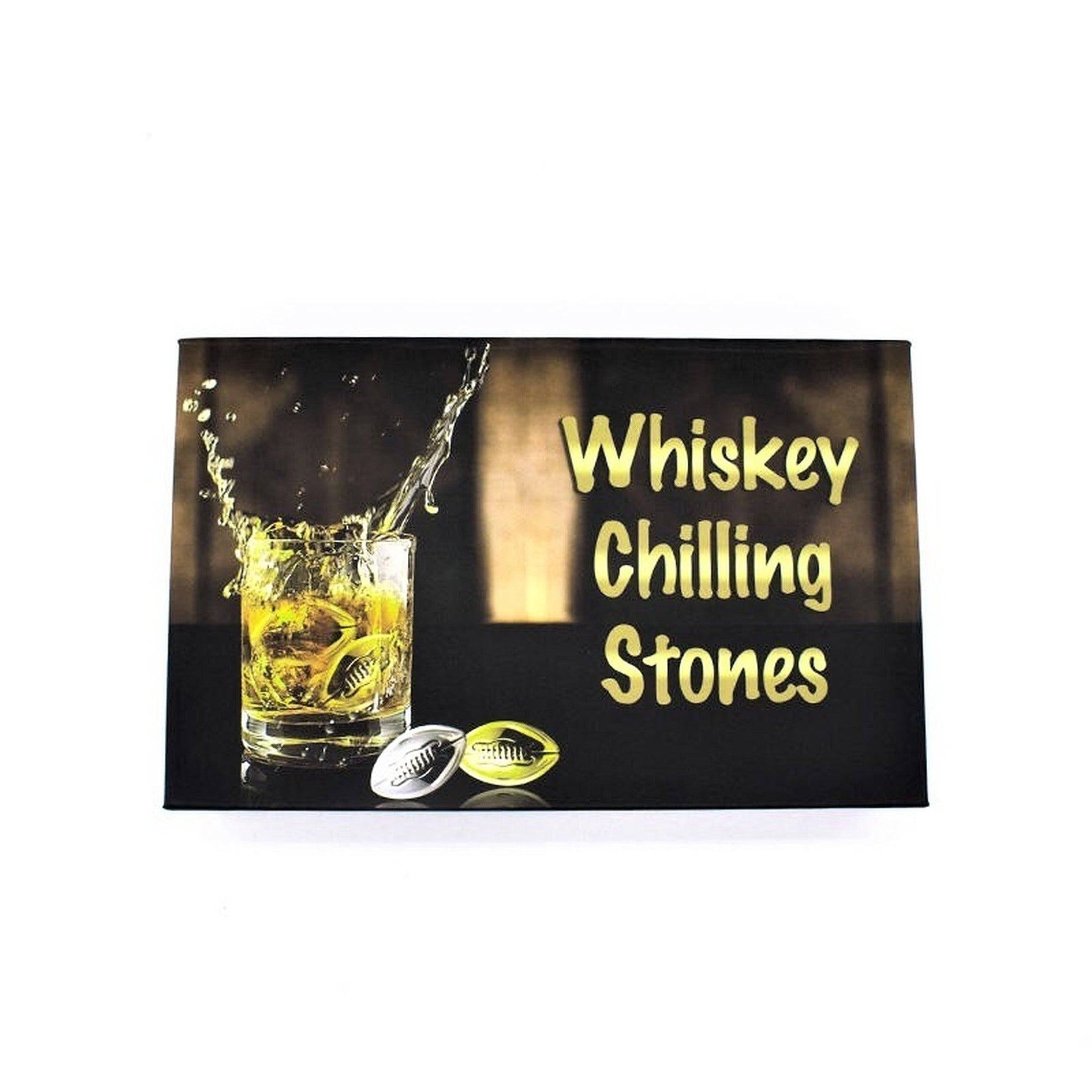 Football Whiskey Stones Front of Box- Durazza