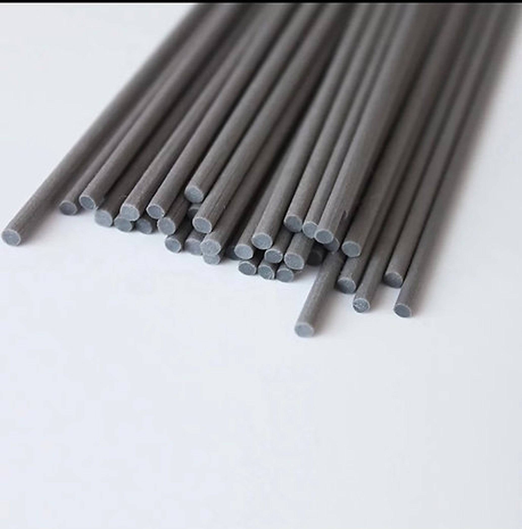 Gray Fiber Diffuser Reeds, Unscented Replacement Sticks - Durazza