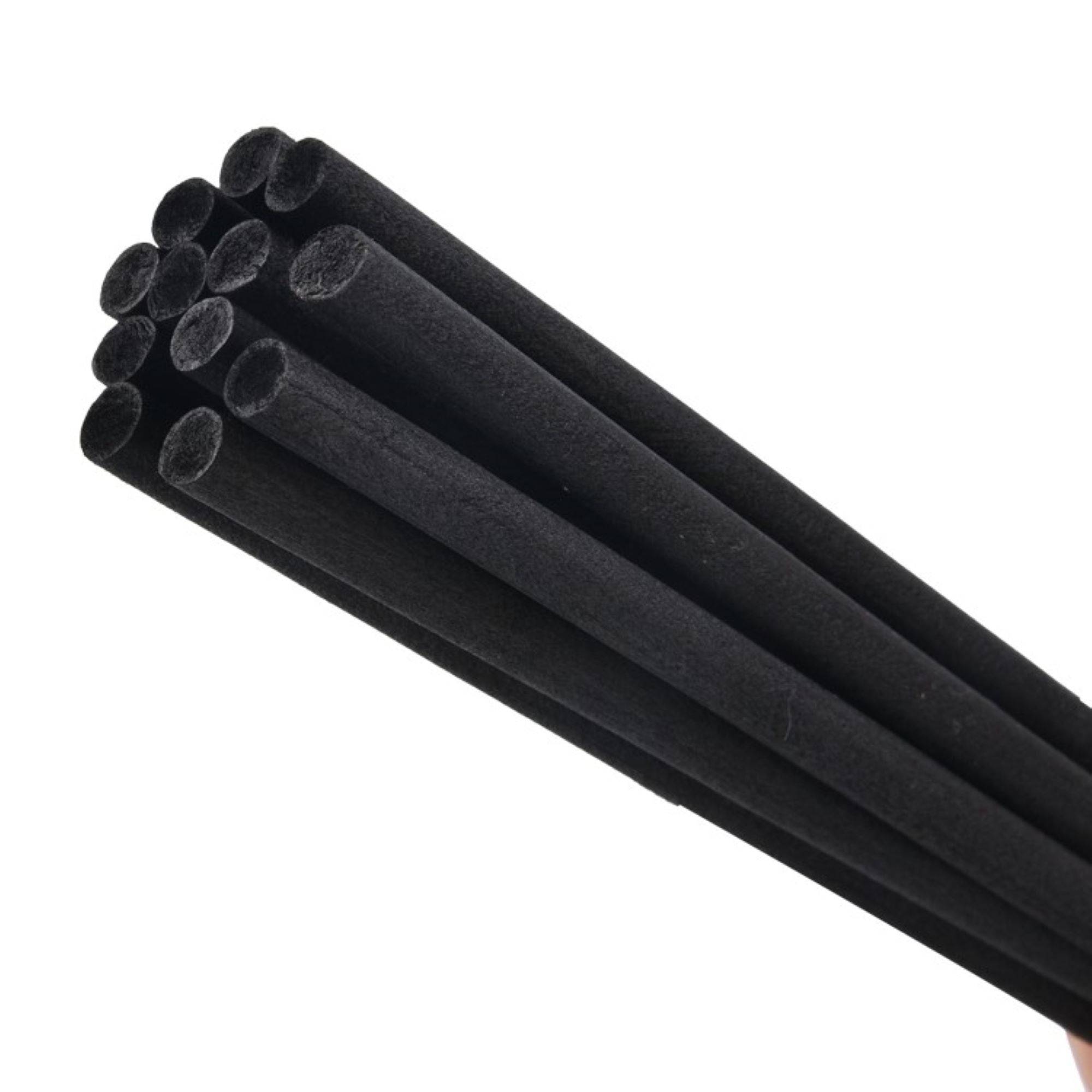 Black Fiber Diffuser Reeds, Unscented Replacement Sticks - Durazza
