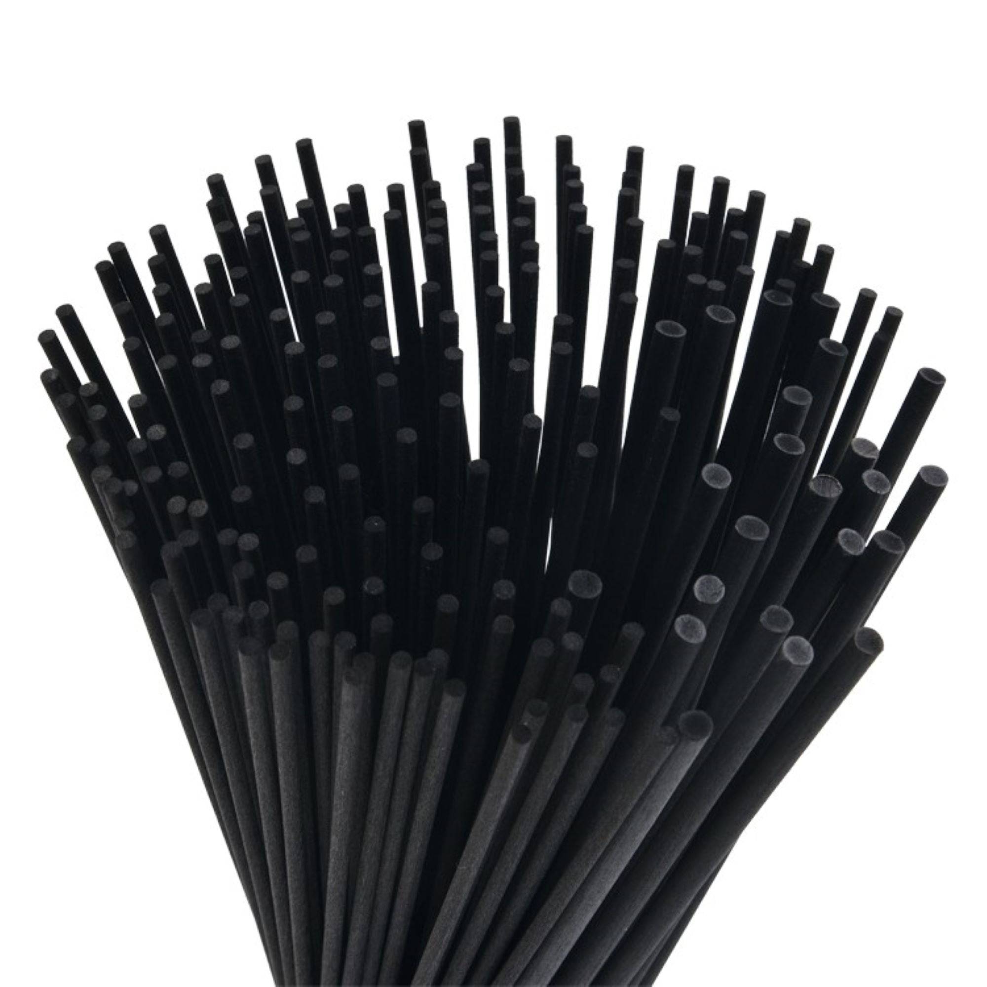 Black Fiber Diffuser Reeds, Unscented Replacement Sticks - Durazza