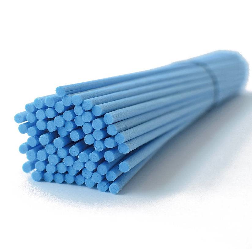 Light Blue Fiber Diffuser Reeds, Unscented Replacement Sticks - Durazza