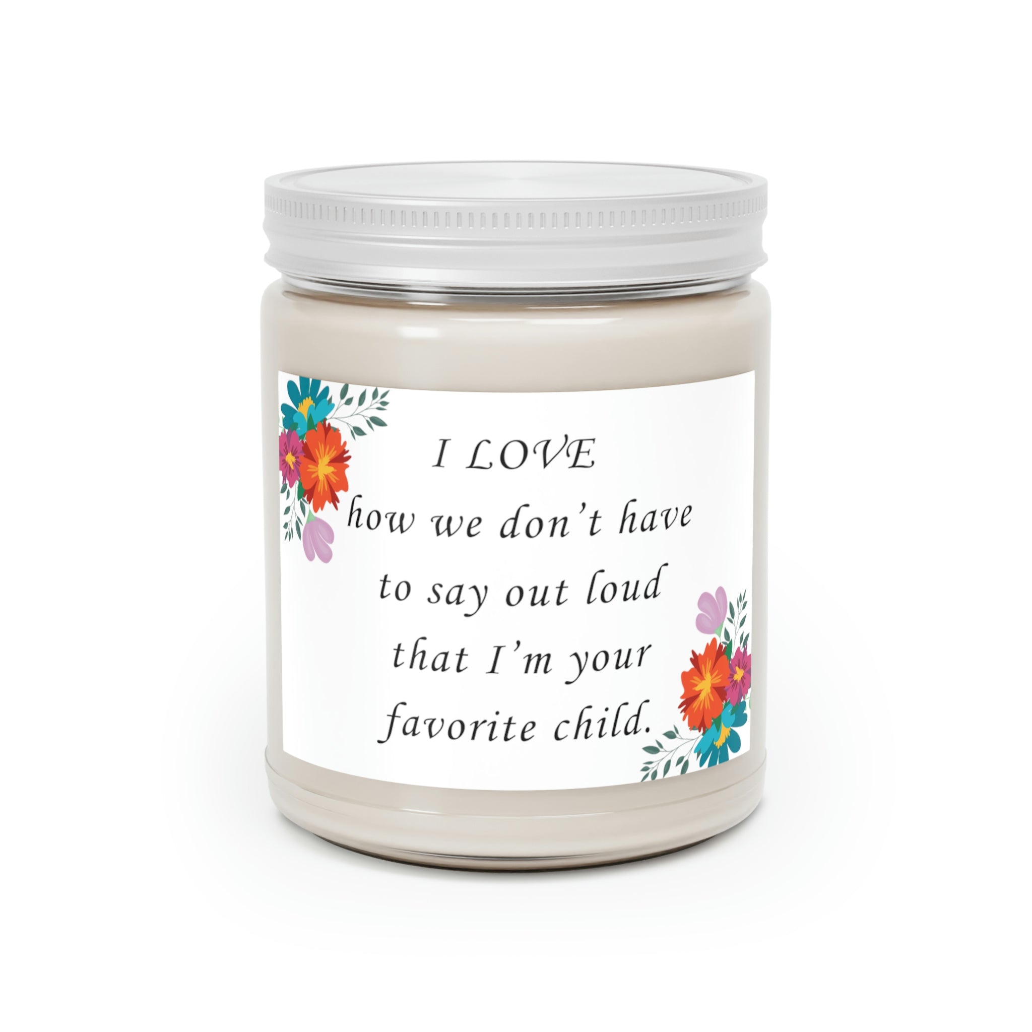 Favorite Child Scented Candle White background