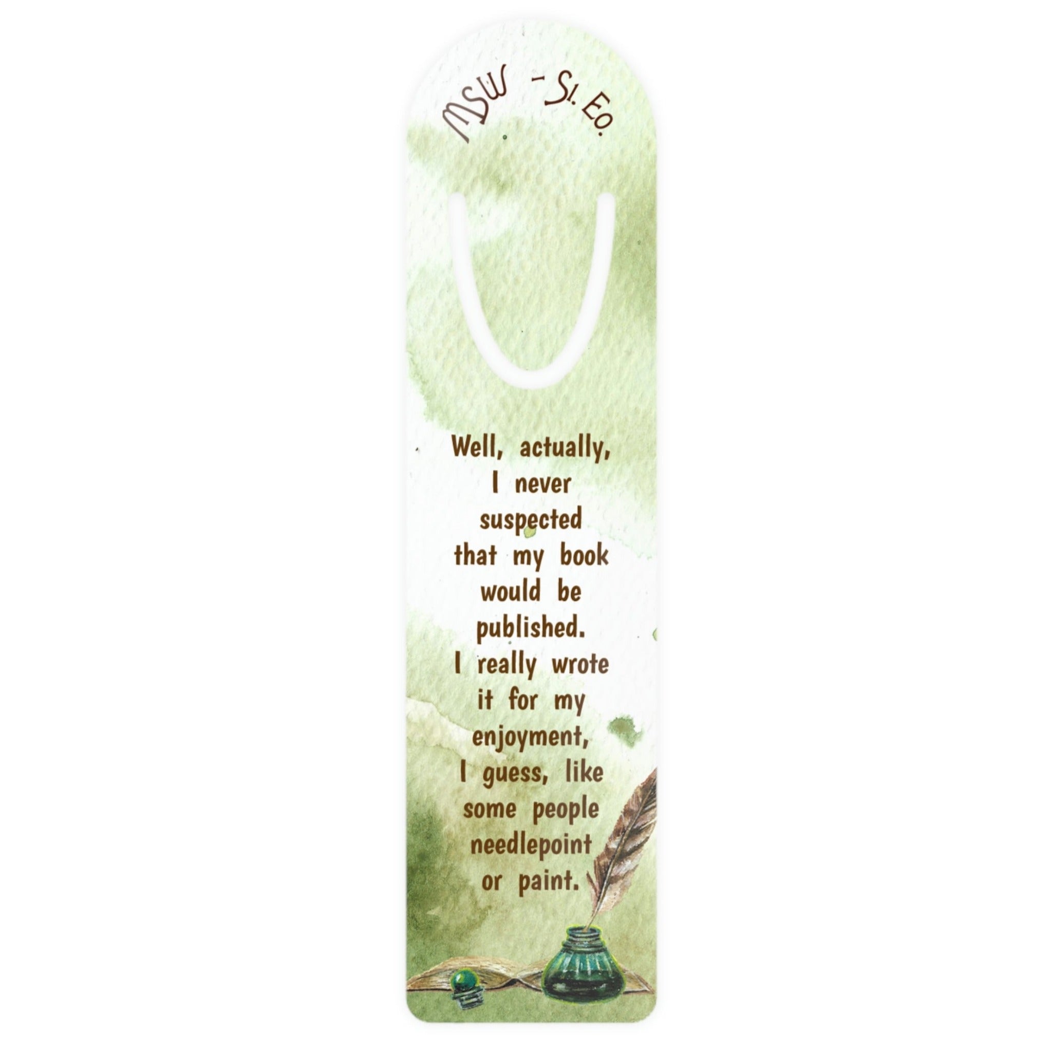 Murder She Wrote Bookmark with Jessica Fletcher Quote